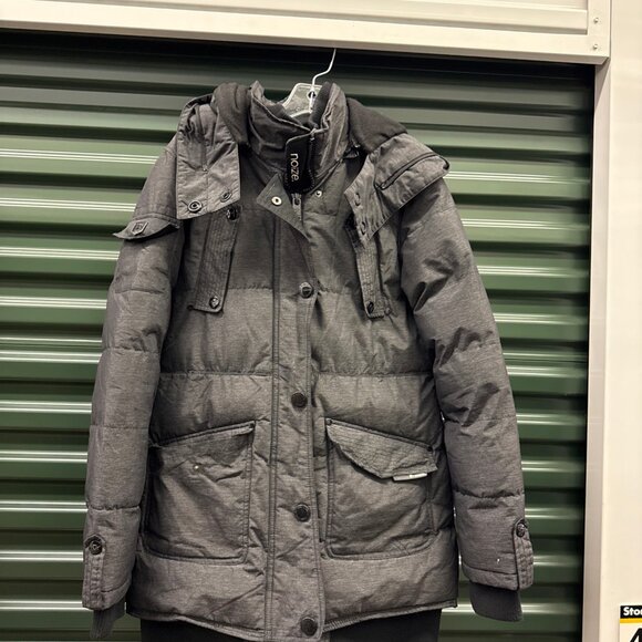NOIZE Womens Large Gray Weather Guarded Quilted Parka Coat Jacket - Picture 1 of 10
